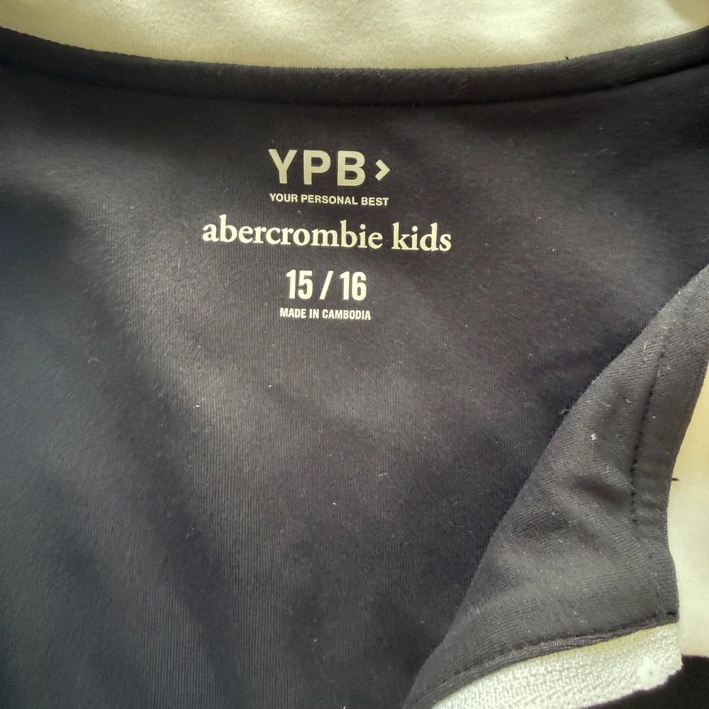 NEW Abercrombie Kids YPB Black Quarter Zip Pleated Active Tennis Dress 15/16‎